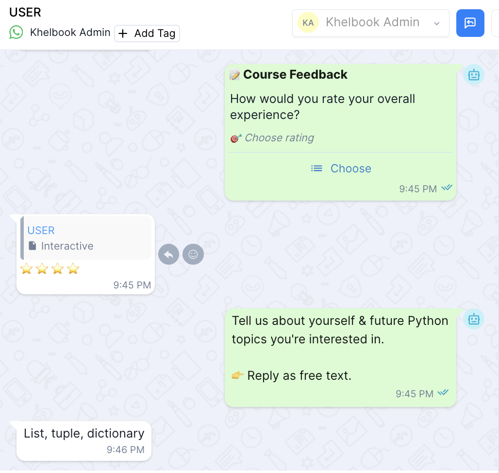 User feedback screenshot 5